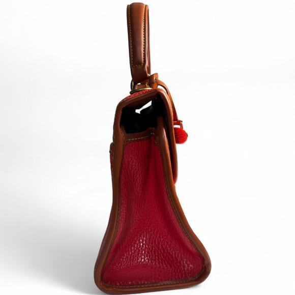 Red leather dooney bourke - Picture 6 of 8